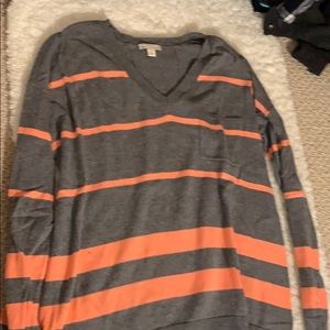 Gap grey and pink sweater